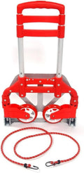 Hand Portable Collapsible Auto, Truck,Hand Folding Use lbs (75kg) Luggage Cart Home, for Office,Travel Dolly and Aluminium Push (Red) 165.35 Trolley