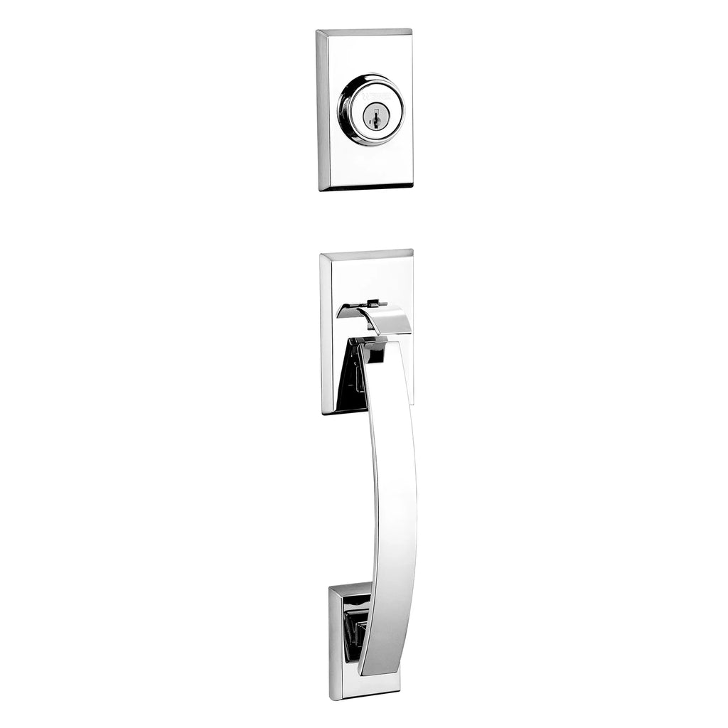 Vedani 98001-373 Handleset Chrome Single With Tavaris Lever Kwikset Cylinder Polished