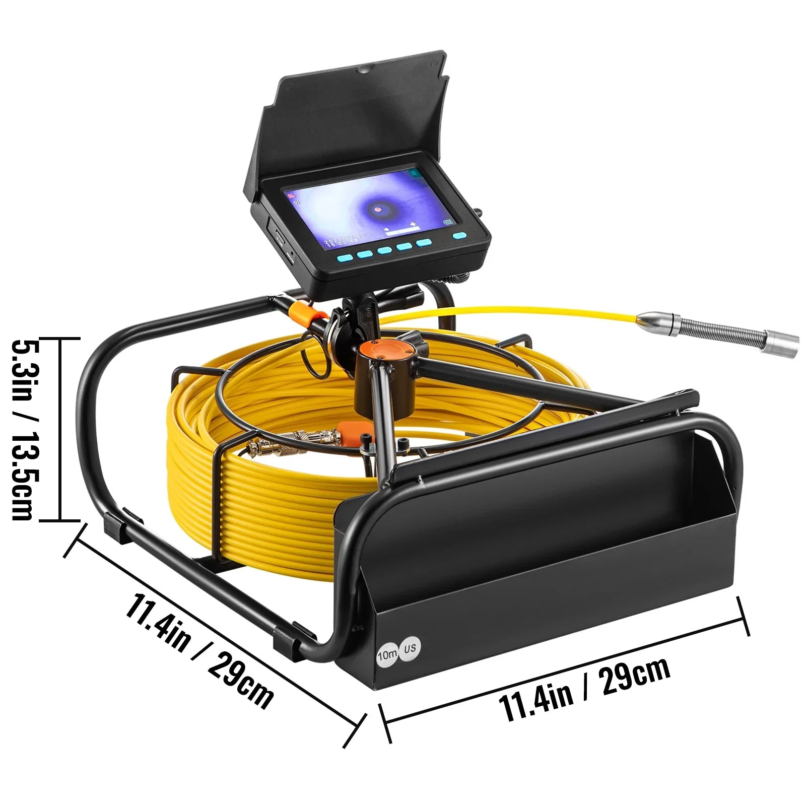 32.8FT Camera IP68 DVR Waterproof 6PCS TFT Cable with Camera 4.3 Duct LCD SKYSHALO Monitor 10M Pipeline Screen Function Lithium Sewer in. Camera Inspection 8500MAH Inspection Camera Battery, Pipe LEDs