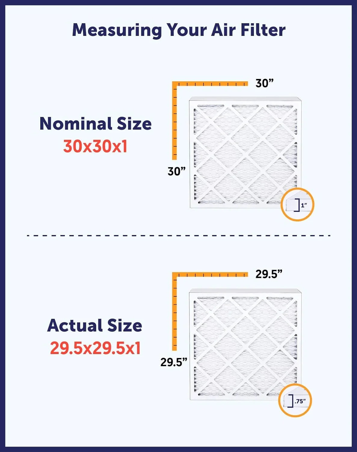 x Filter Air King | A/C Furnace HVAC IN MERV | 4-PACK Pleated .75" x 33.5 Actual dimension: | Filter 23x33.5x1a 23 USA | MADE 8 Filters
