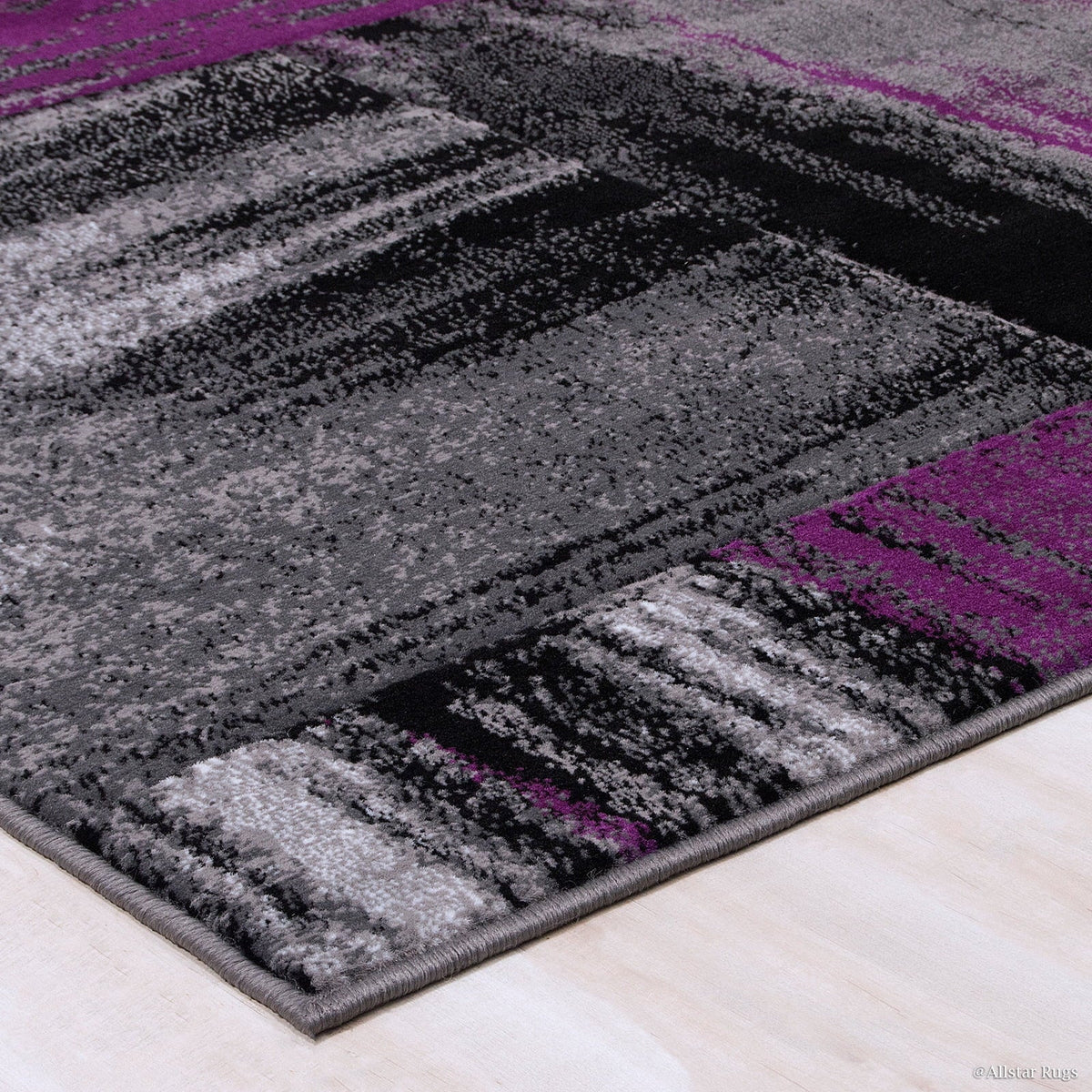 Allstar Drop-Stitch Rugs 11") (5' Rug Modern Weave Technique Contemporary 6' Purple x in Woven Purple
