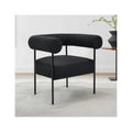 Arm Metal Black Boucle Palma Chair