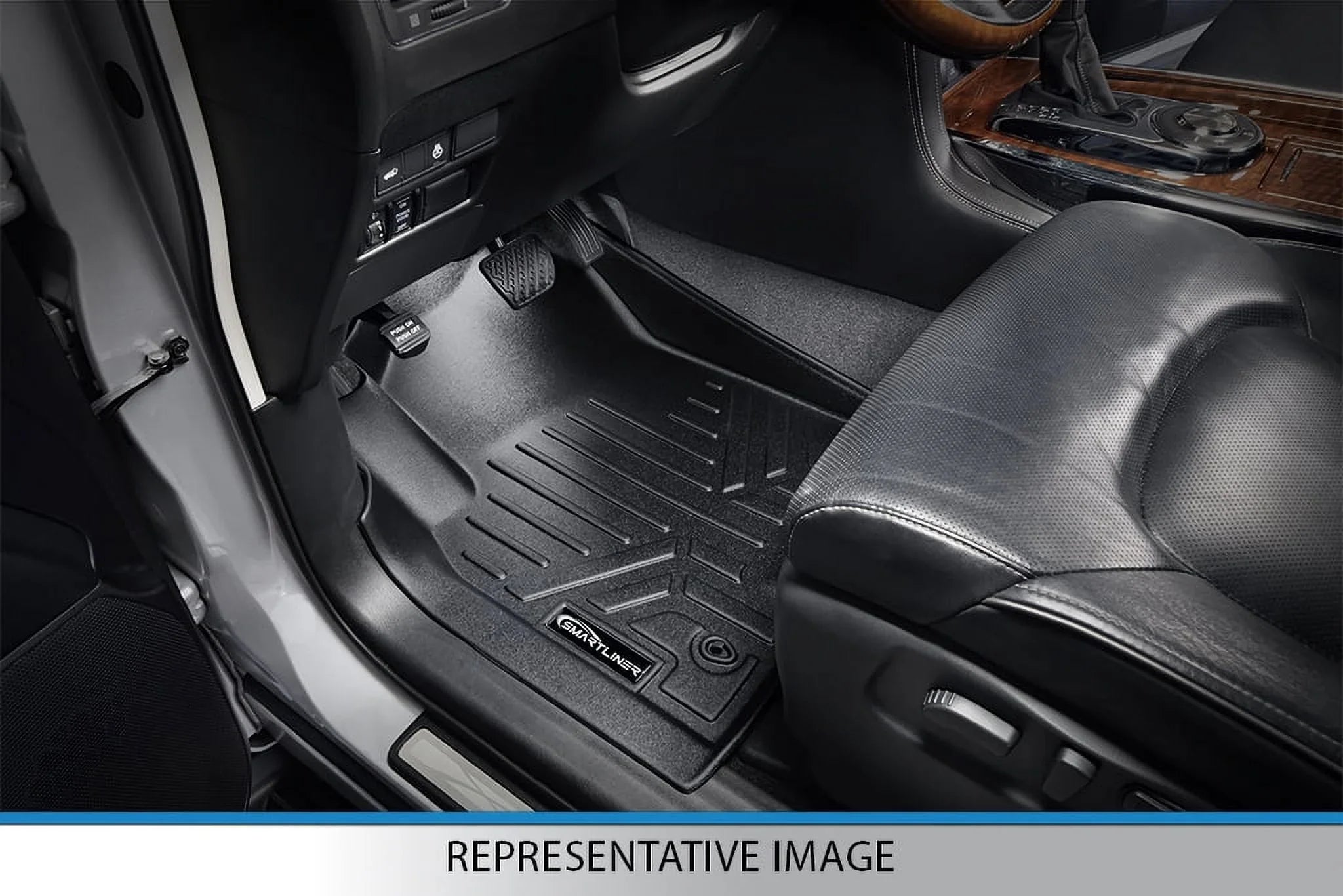 Expedition, Row Smartliner Set Cargo Liner without for 2011-2017 & Floor Mats Bucket SA0183-B0303-C0186-E0185 Black Console 2nd Seats with