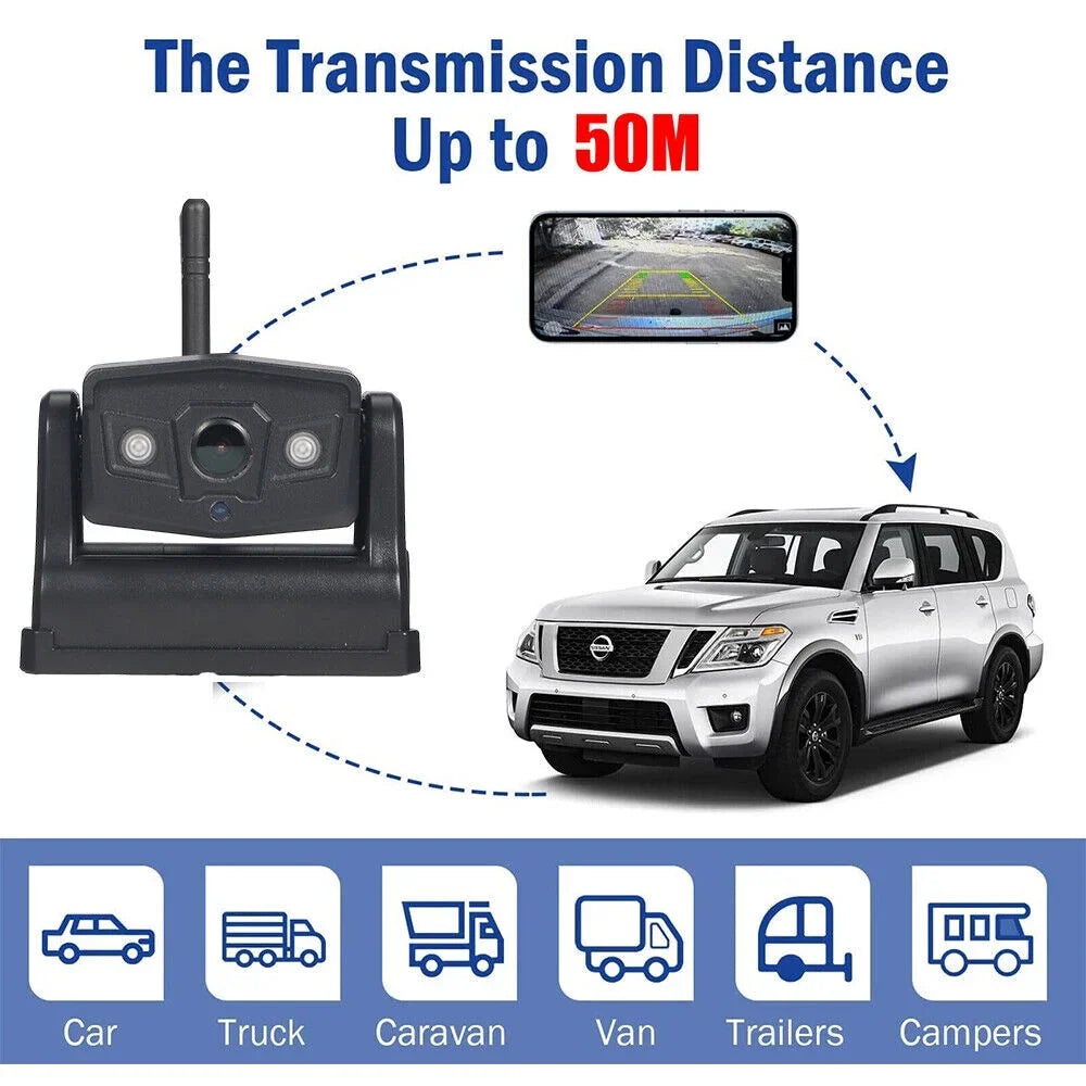 Backup Battery JahyShow Wireless, High-Capacity View Camera, Front/Rear Magnetic 9600mAh WiFi