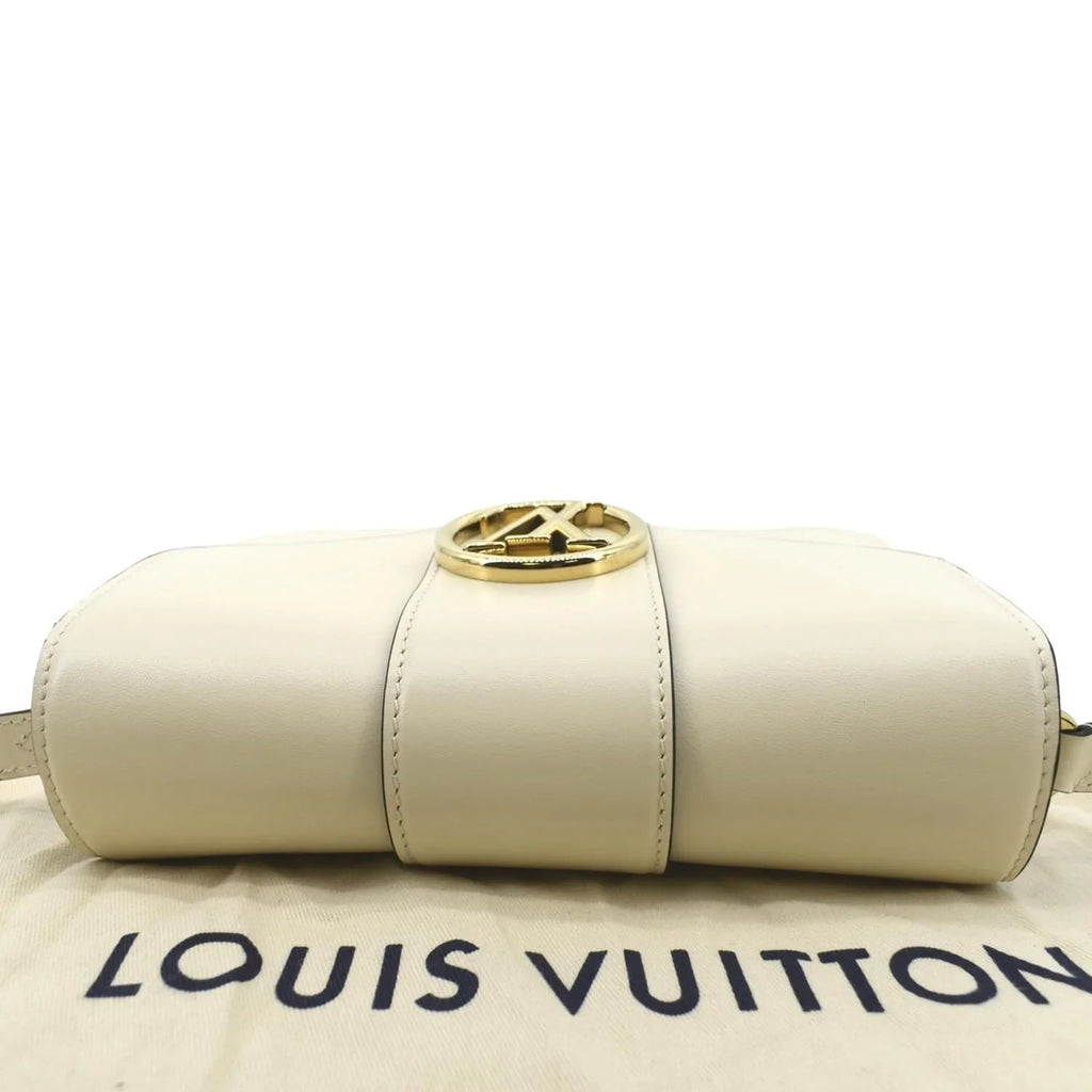 Pont Shoulder 9 Creme Calfskin Pre-owned Bag Leather