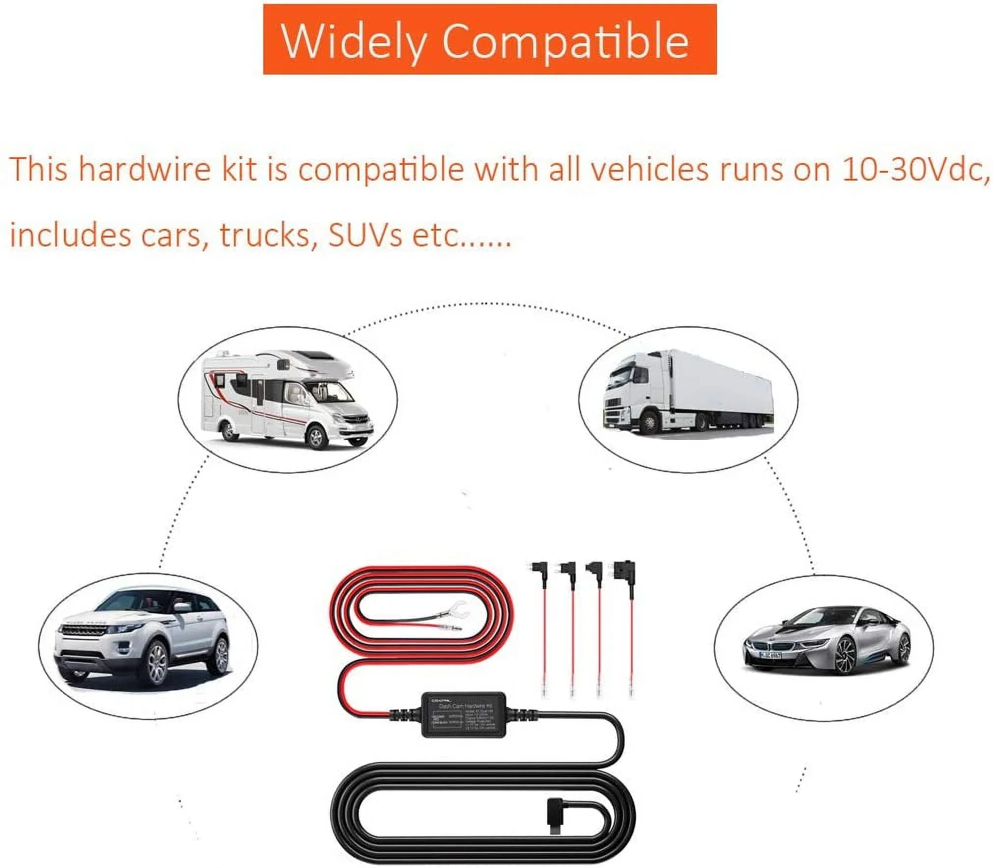 ACS, Hardwire Circuit USB for Type-C Camera, ATO, A Mini, Fuse Kit Add Holders Connector, with Dash ro2