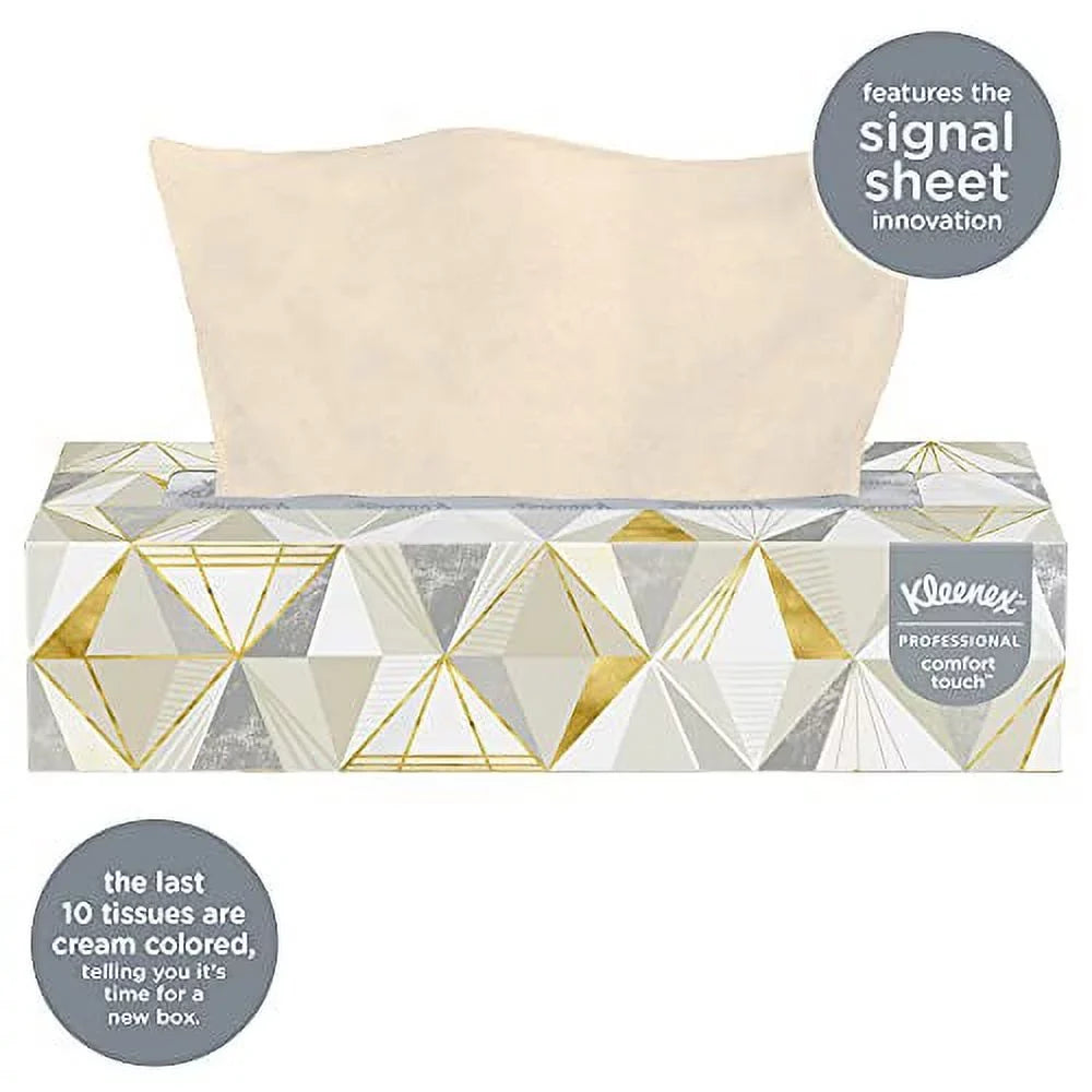Kleenex Tissues per 8-3/5 125 8-2/5 Facial White, x Inch, Box, Count 12 Tissue,