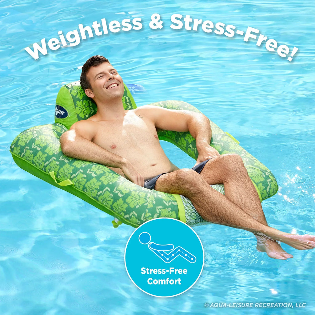 Campania Leisure Gravity 2in1 Aqua Float Lounger, Pool Floral Zero &
