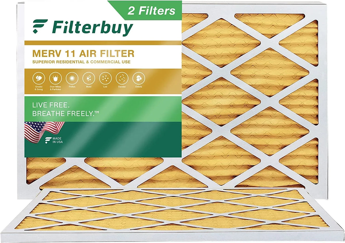 HVAC Filterbuy (2-Pack) 11 MERV 24x36x1 AC Pleated Furnace Air Filters