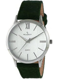 Case Silver Green Slim Wool Watch Strap