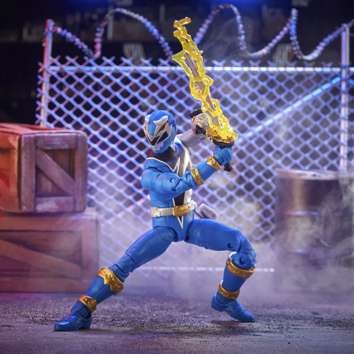 Power Dino Lightning with Toy Blue Collectible Action Rangers 6-inch Collection Premium Figure Fury Ranger Accessories
