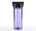 HF3-10CLBK14, with Filtration Housing For Black Cap 1/4" RO Rib Hydronix 10" & Clear Systems, Ports