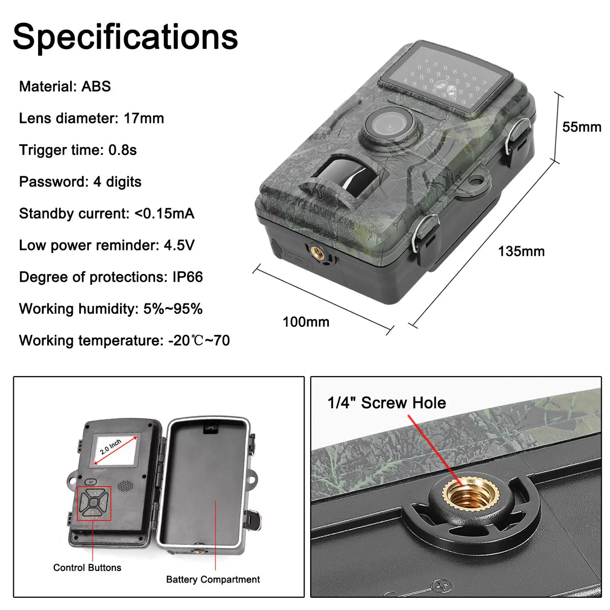 Camera with Waterproof, 1080P 16MP our Moments Infrared Wildlife IP66 Lights Tomshoo Portable Capture Trail