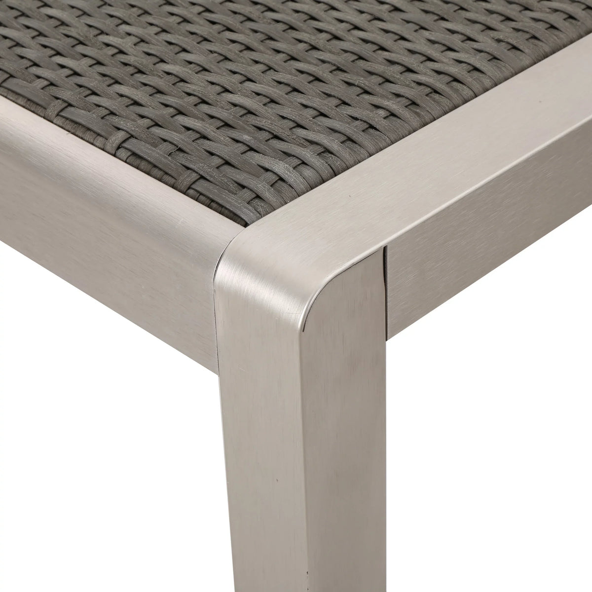 Bay exterior Grey Dining Coral with Wicker Table Top, Aluminum