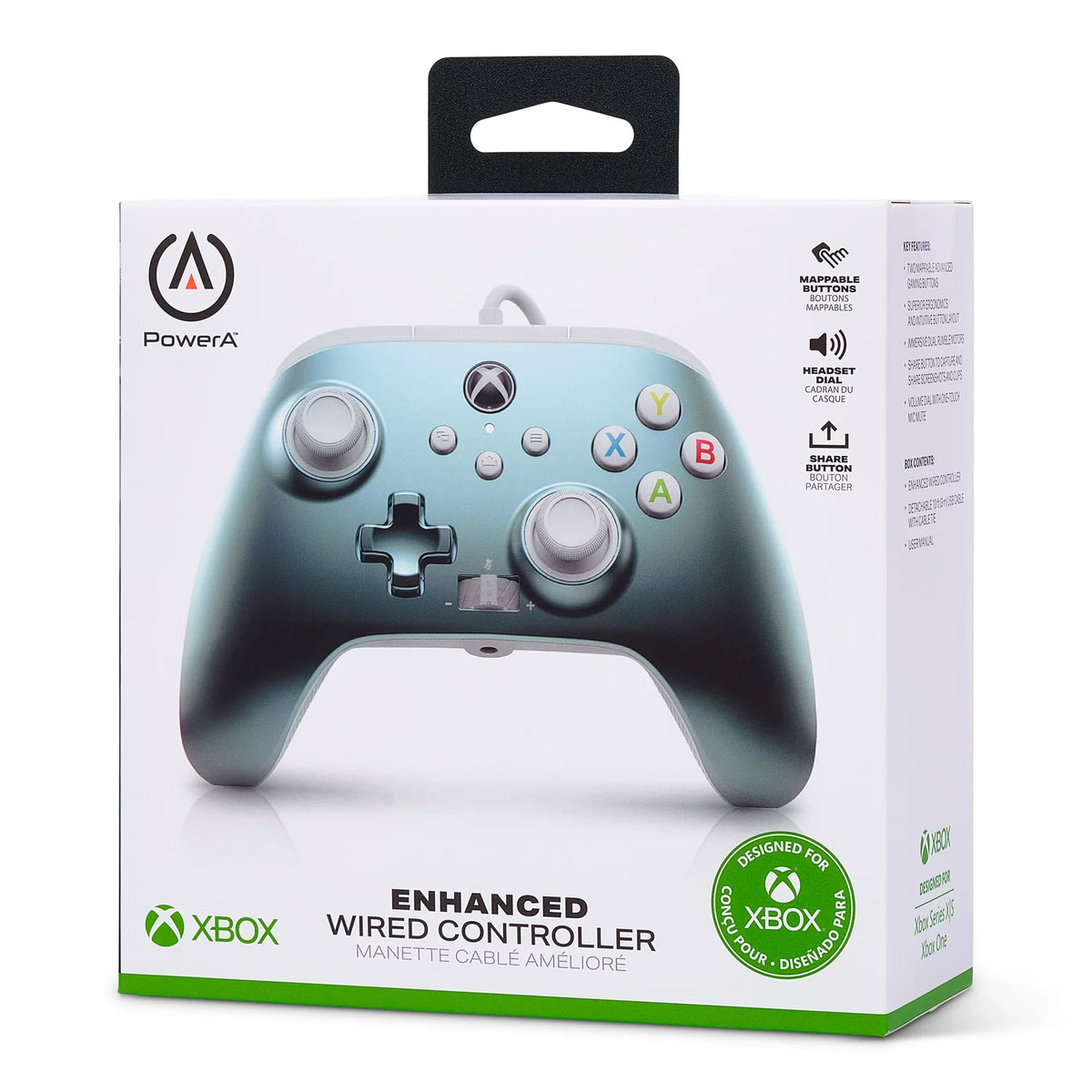 PowerA Controller Xbox Series Metallic Wired Ice X|S - Enhanced for
