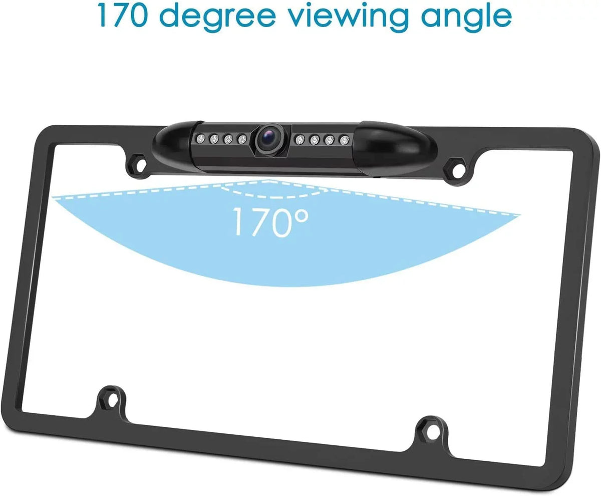 Black Backup Kenwood Waterproof DDX-512 Camera License Rearview Plate for DDX512