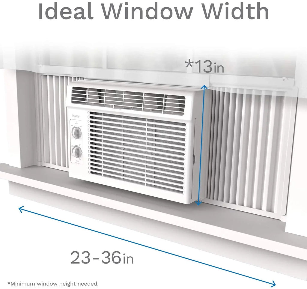 up Compact Ft. Reusable Speeds Washable Rooms Filter, and Window Mechanical 2 AC - Bedroom Control to Sq. BTU Easy Fan hOmeLabs Conditioner with 150 Air Cooling 2 Speeds, - Unit Ideal 5000 for
