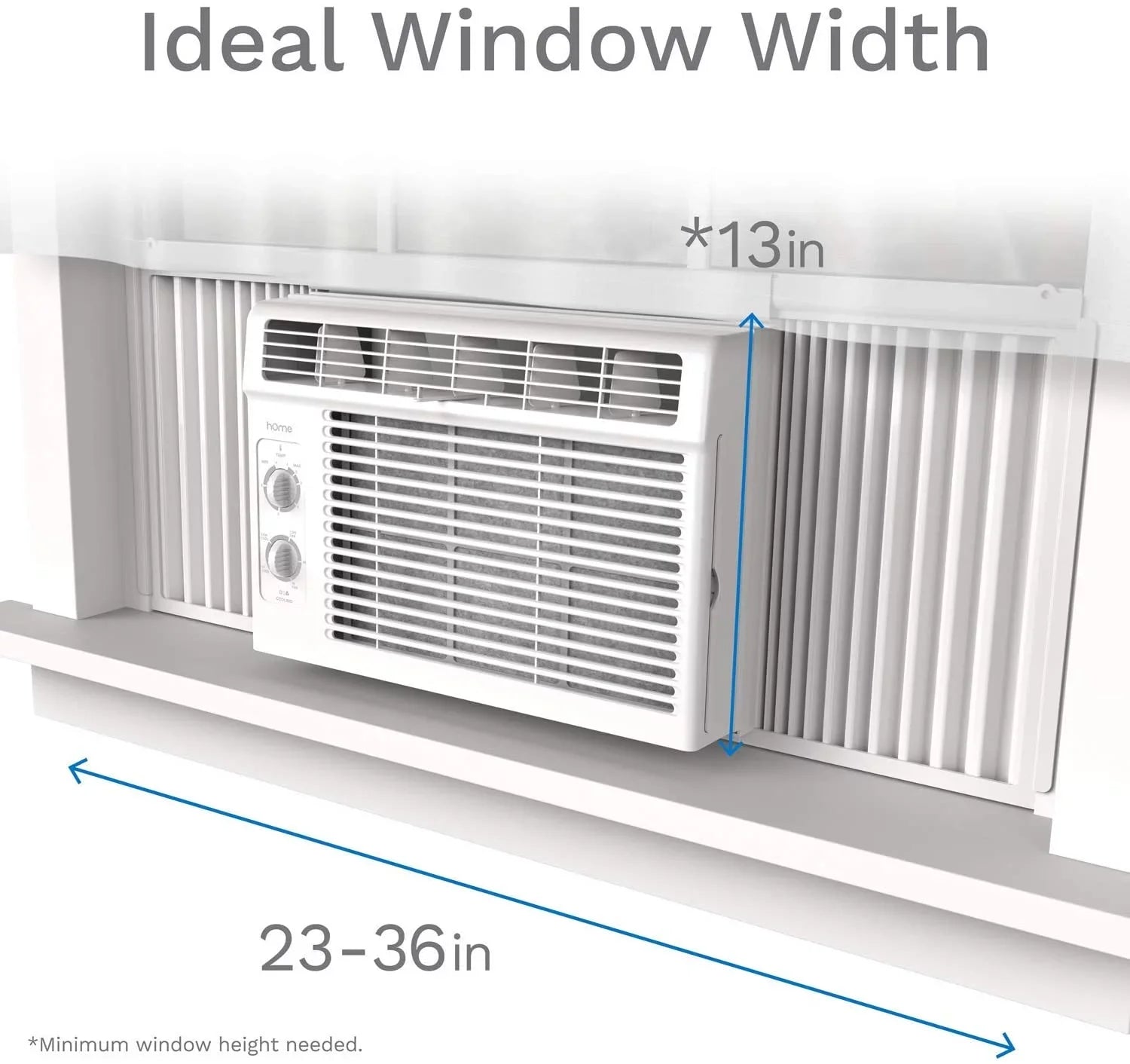 up Compact Ft. Reusable Speeds Washable Rooms Filter, and Window Mechanical 2 AC - Bedroom Control to Sq. BTU Easy Fan hOmeLabs Conditioner with 150 Air Cooling 2 Speeds, - Unit Ideal 5000 for