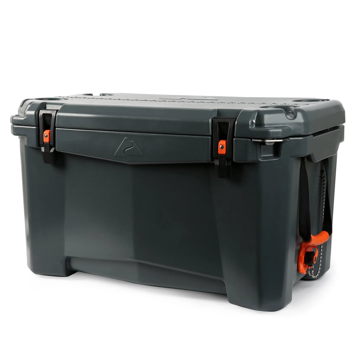 Ozark Sided Hard Cooler, 52 Quart Gray Chest Performance High Trail