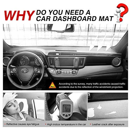 Cover Dashboard No Mat Cartist 2013-2018 Mat Sunshade Protector Suede Nonslip RAV4 Dash Glare Dash Toyota for