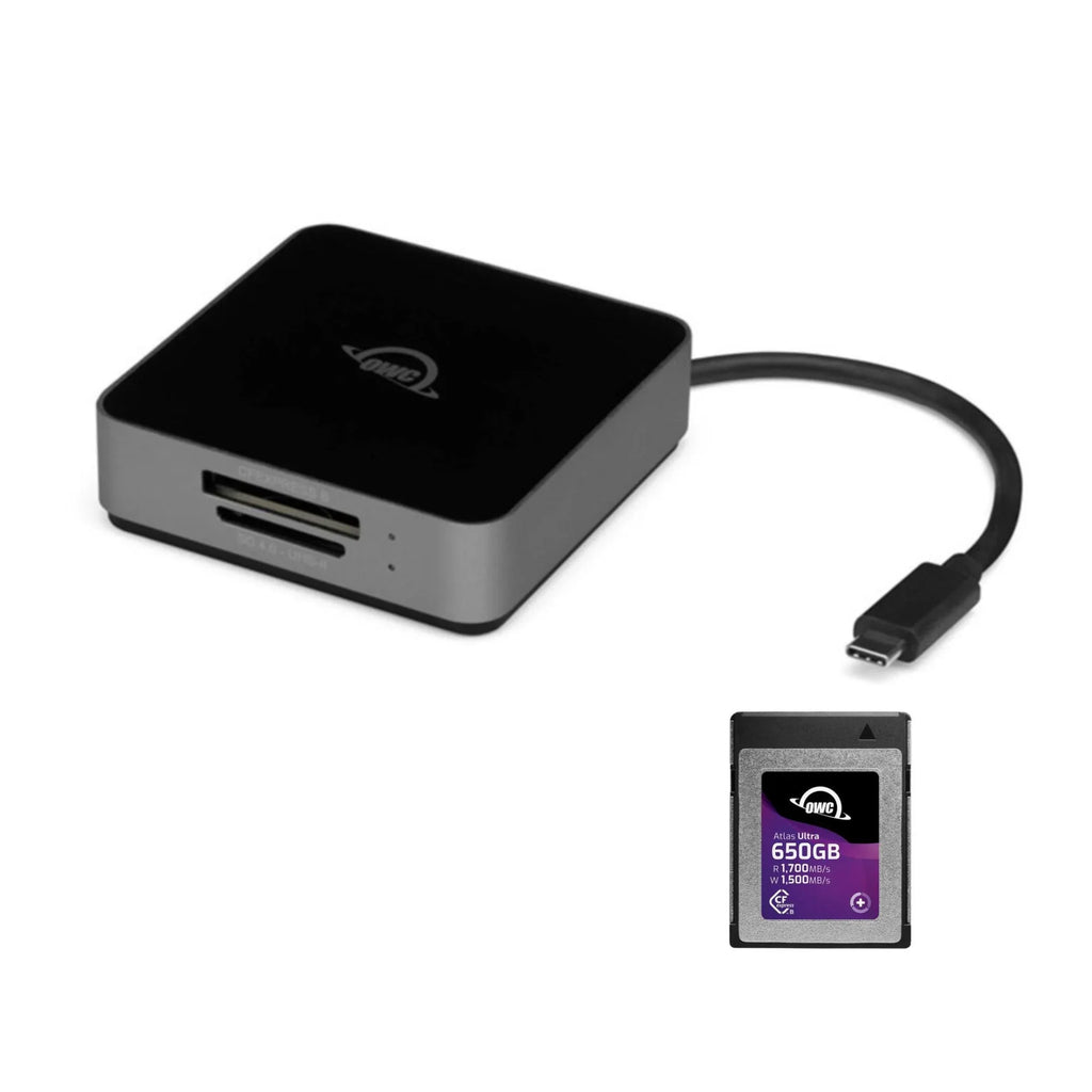 Type with B 2.0 SD Card Card 650GB with Reader/Writer Atlas Ultra Dual OWC CFExpress Atlas CFExpress
