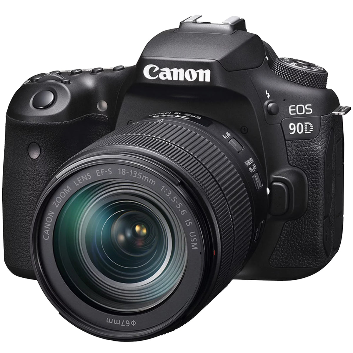 SanDisk with 18-135mm Case Lens 3 Filter Accessory 90D + ZeeTech Pieces DSLR + Card Camera + + Bundle 32GB EOS USM IS Canon Flash +