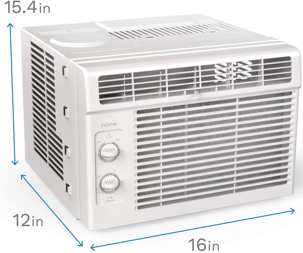 up Compact Ft. Reusable Speeds Washable Rooms Filter, and Window Mechanical 2 AC - Bedroom Control to Sq. BTU Easy Fan hOmeLabs Conditioner with 150 Air Cooling 2 Speeds, - Unit Ideal 5000 for