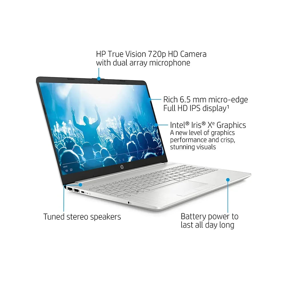 10, Iris HD Intel Xe Intel Computer, 11th Card 32GB Gen Webcam, HP Windows RAM, Graphics, 32GB SSD, 2TB Silver, PCIe 15.6" FHD 2021 DDR4 Stereo Core Speakers, USB Laptop i7-1065g7), i5-1135G7(Beats