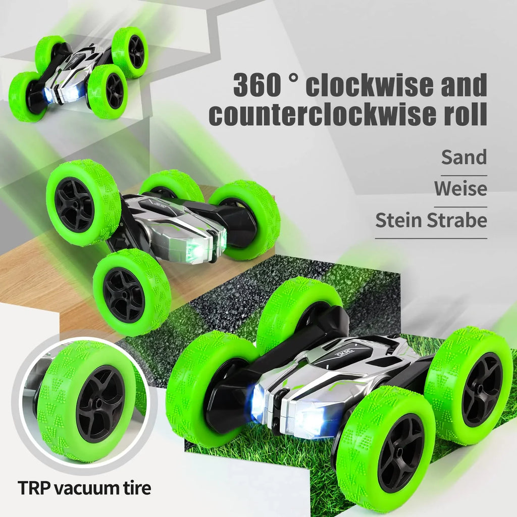 High-Speed Control Car, Car Remote for Swing Arm Control Boys Remote Car Stunt Rotating Cars RC Toy Double-Sided 360 Cars Flip 8-12 4WD Car Drift RC °