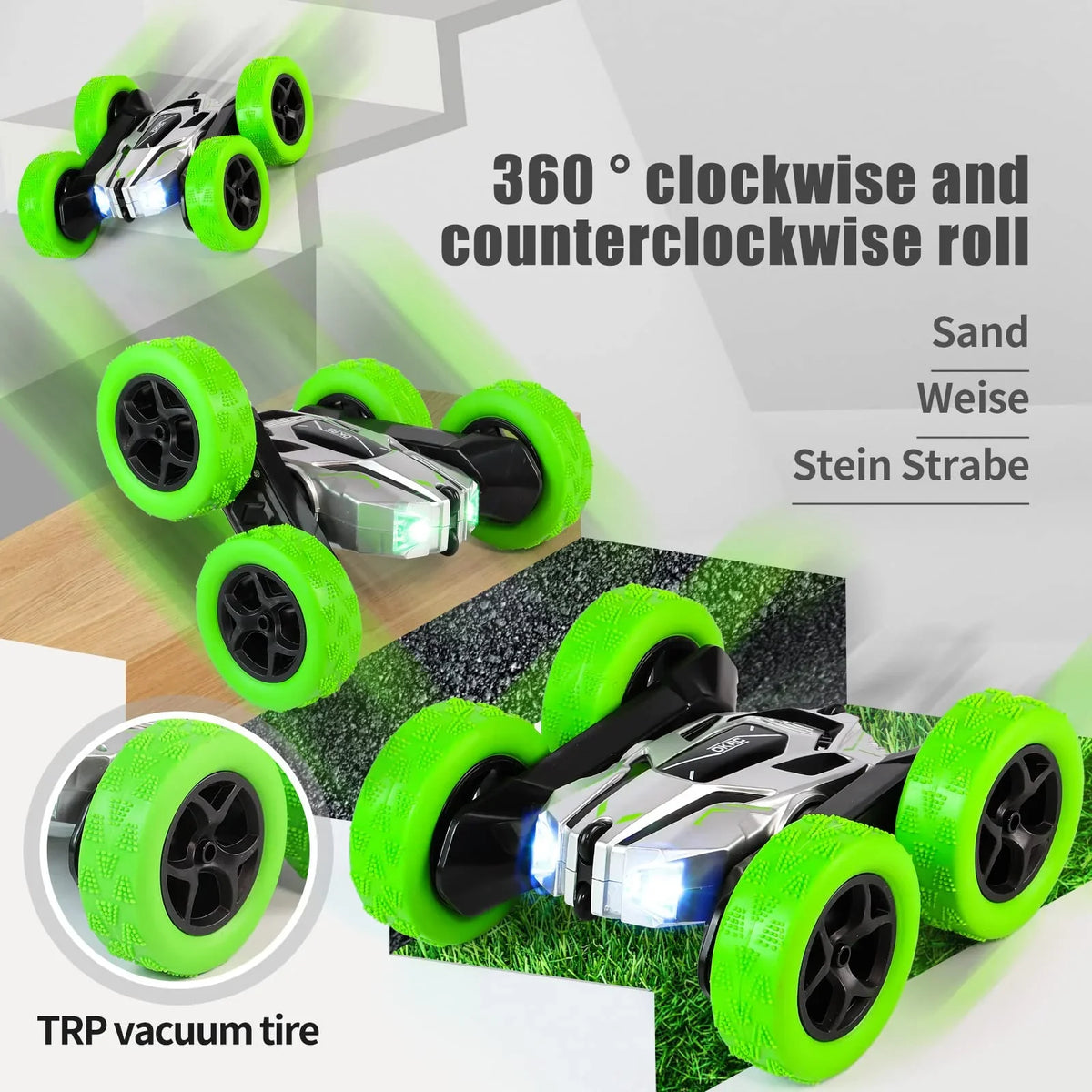 High-Speed Control Car, Car Remote for Swing Arm Control Boys Remote Car Stunt Rotating Cars RC Toy Double-Sided 360 Cars Flip 8-12 4WD Car Drift RC °