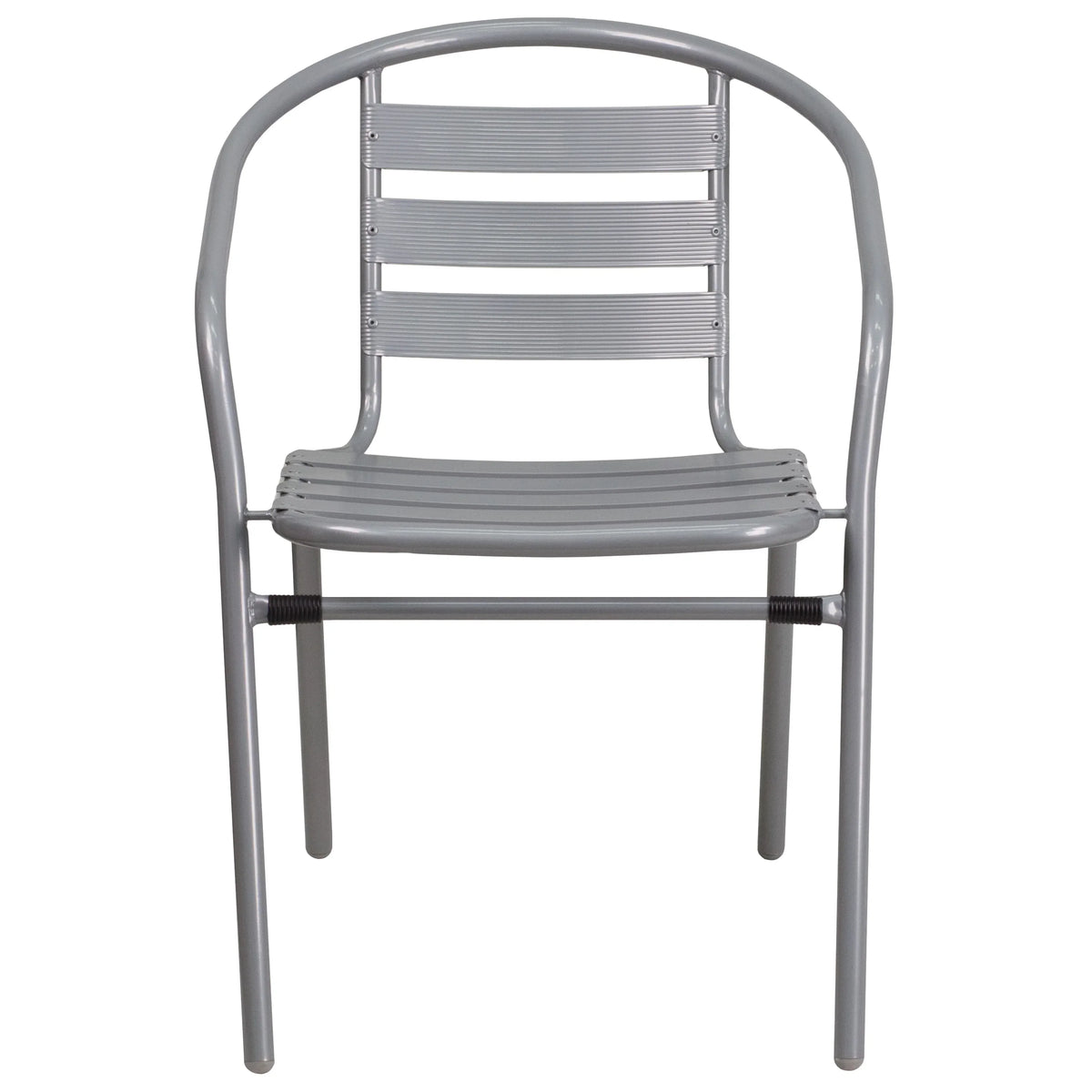 with Pack Silver Aluminum Metal Flash 4 Chair Furniture Slats Restaurant Stack