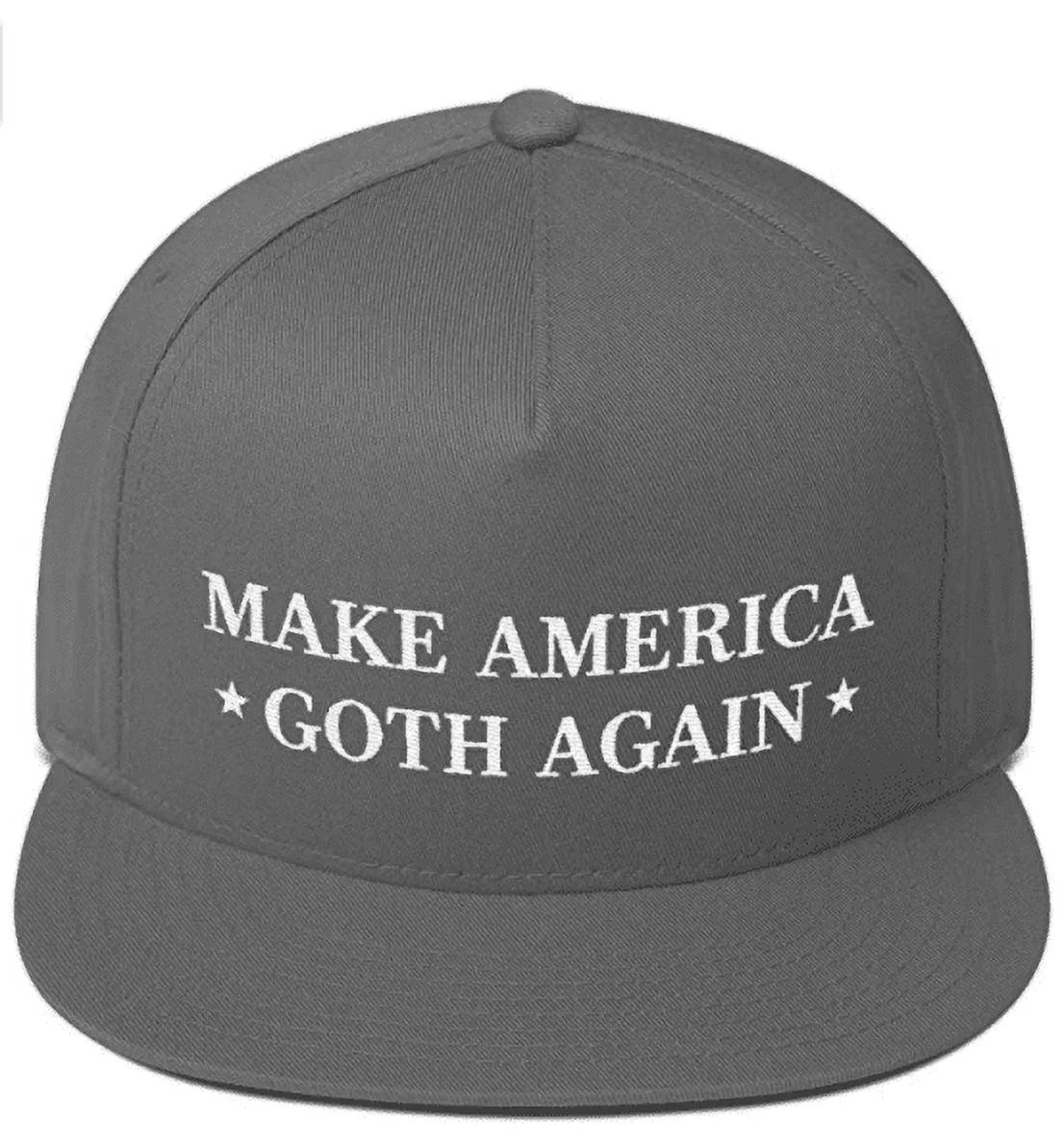 America Make Again Goth Hat (Flat Grey Hat Bill),