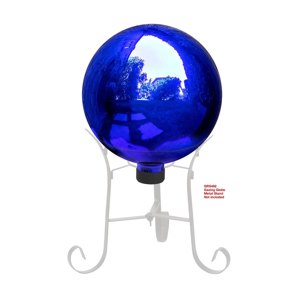 Alpine Glass Globe, Reflective 10" Blue Gazing Corporation