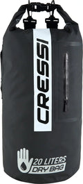 (Black/Black, Black/Black, Dry LT 20 LT) Bag, Premium Cressi 20