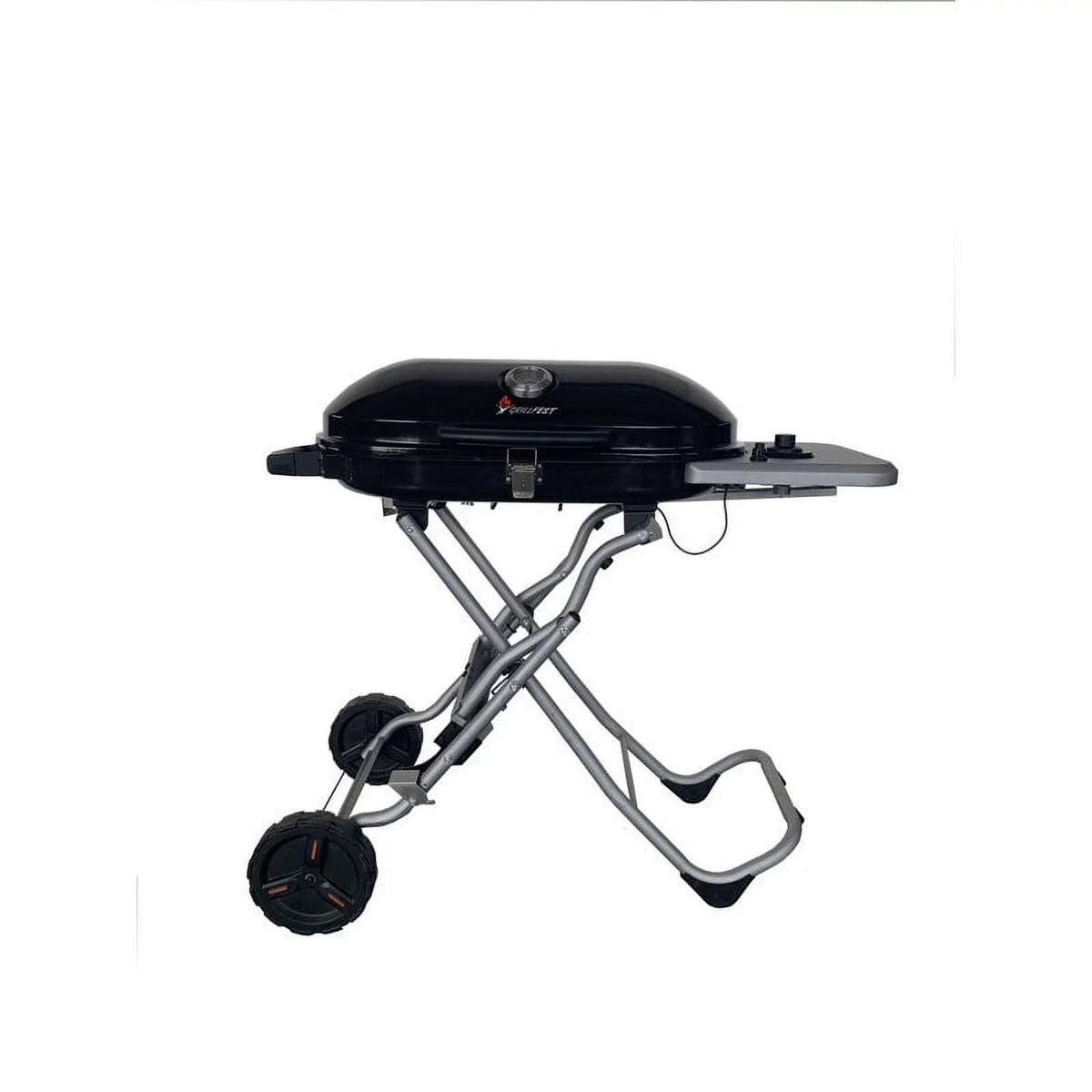 '- Camp BTU Folding/Rolling/Standing Black 348 GrillFest 1-Burner Grill 15000 Inch Sq