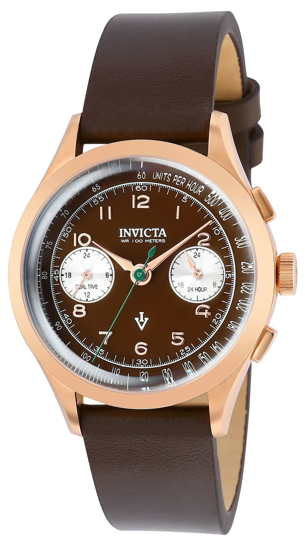Invicta Multifunction Men's Brown 37058 Dial Watch Quartz Vintage