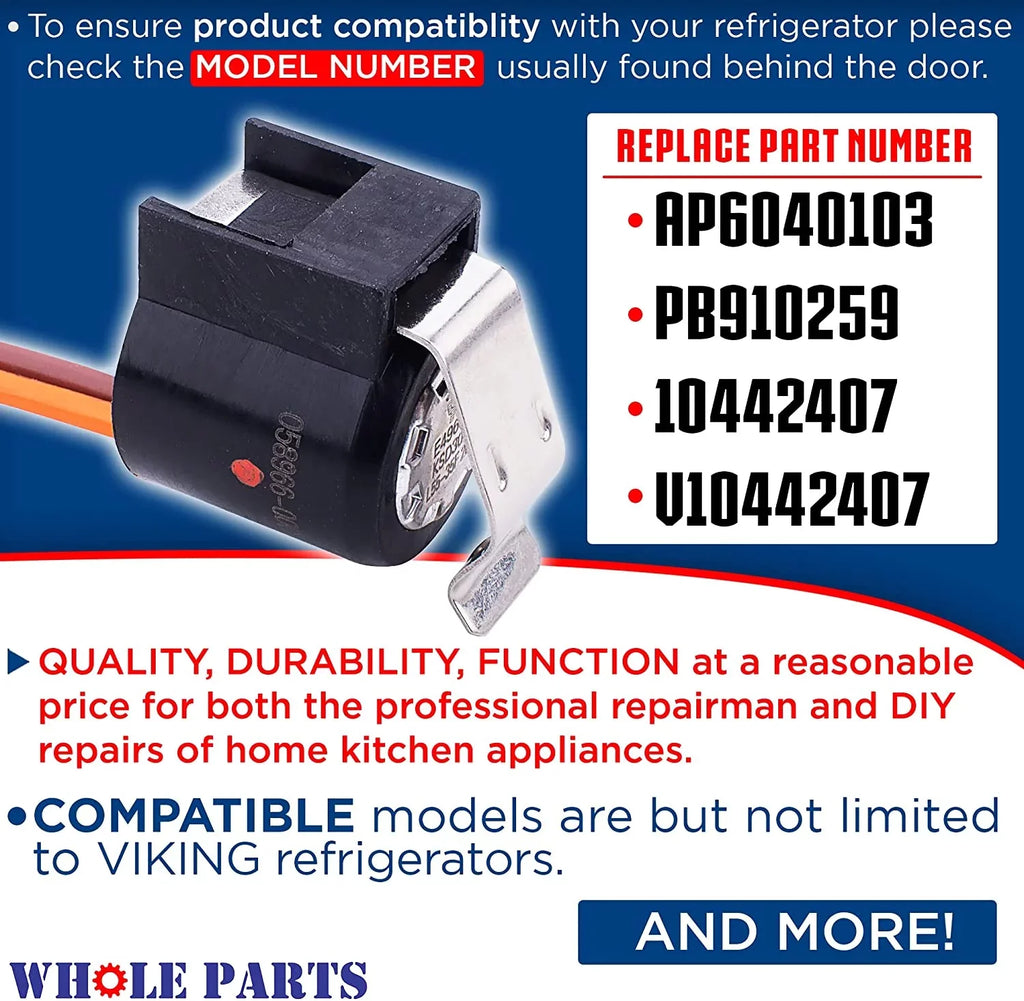 Defrost Replacement Thermostat Some 058966-000 # Terminator & - Compatible Whole With Parts Refrigerators Part Viking