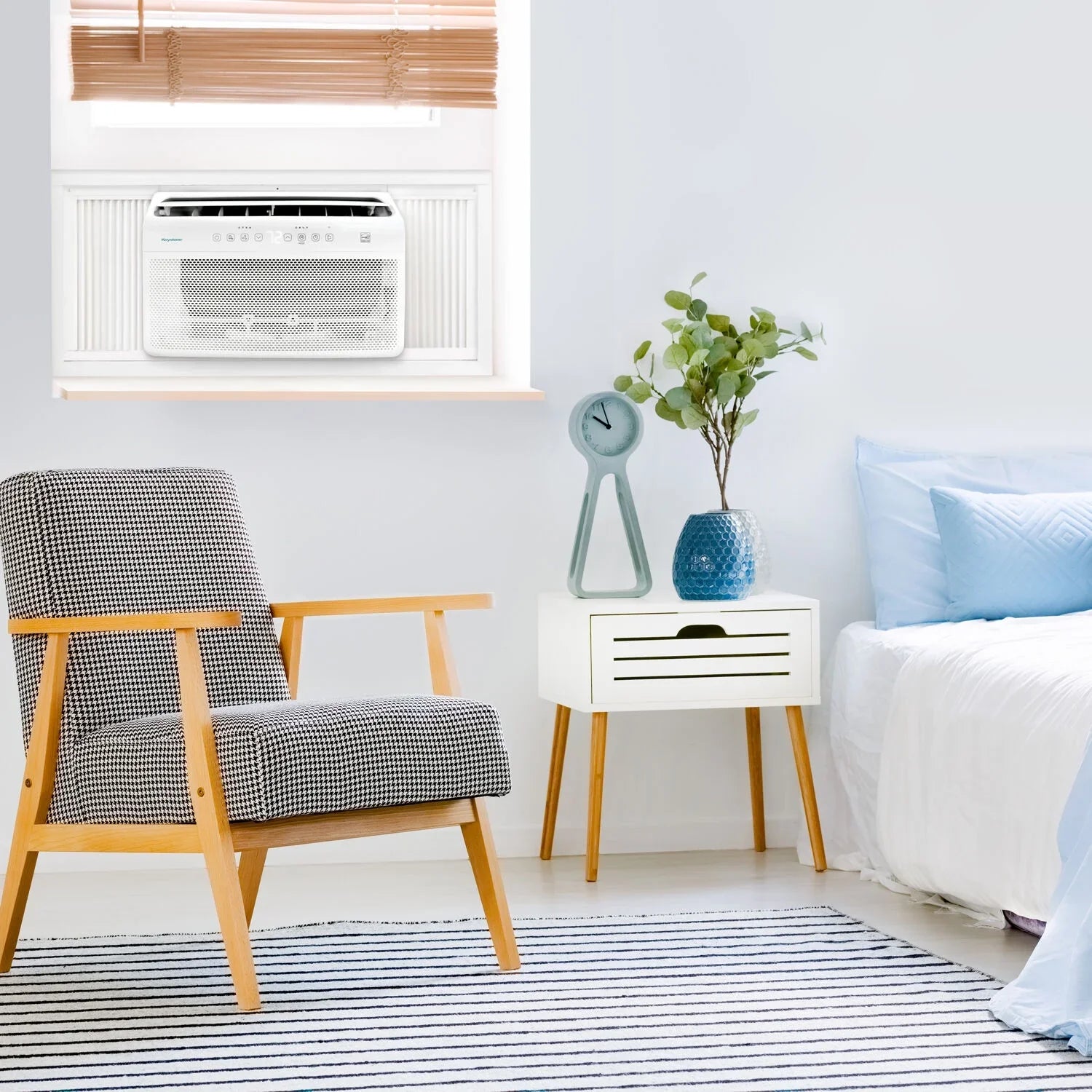 with 8,000 Mounted Inverter Window Control BTU Remote Conditioner Air Keystone