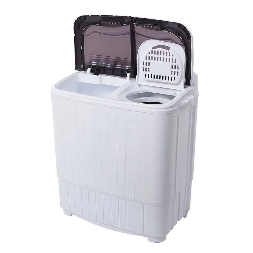 Machine Washer with 7.7lbs Washing for 14.3lbs, Drain Dorms Apartments with Machine Tub Spinner, SYTHERS 6.6lbs Washer Mini Pump, Semi-Automatic Combo Twin