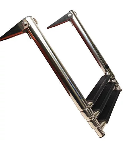 Grips Steps Stainless Marine Telescopic Rubber 3 Boat Steel Foot with Folding Pactrade Ladder