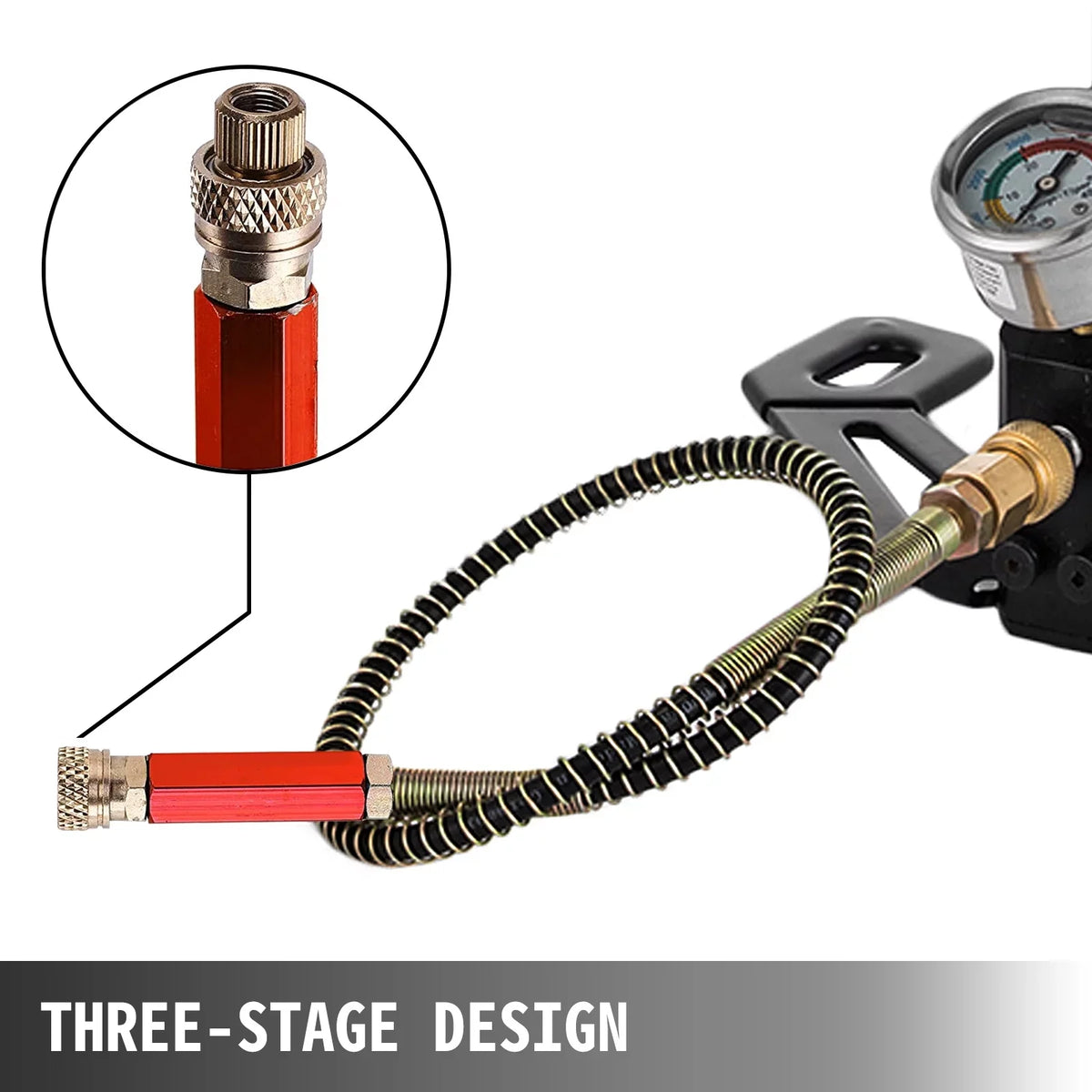 4500PSI Air 3 Pump Gun Rifle Filling Charging PCP Hand Pump Stage Stirrup New Black BENTISM