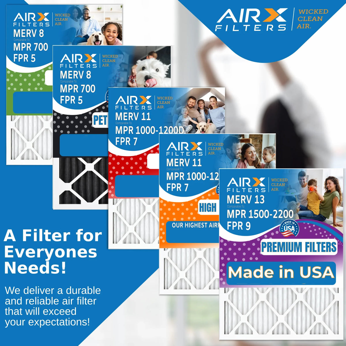 Comparable Air 16x24x1 & Made Filters Furnace 4 Pack MPR FILTERS 1200 MERV 1000, MPR FPR Electrostatic WICKED Air Premium Pleated Filter HVAC 16x24x1 USA to Filter AIRX Conditioner AIR. 11 7 by CLEAN