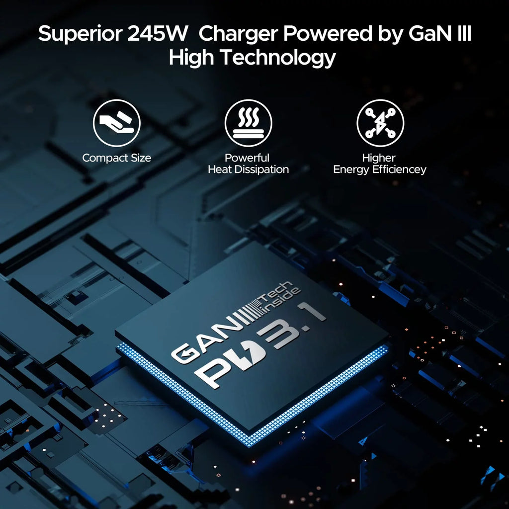 C Galaxy, 4Port Air/ with iPhone, Deck PD C iPad, Power Type Fast Power 3.1 XPS, Steam for USB Pro Charger 245W Adapter Key Station, Charge 16", Macbook 140W GaN