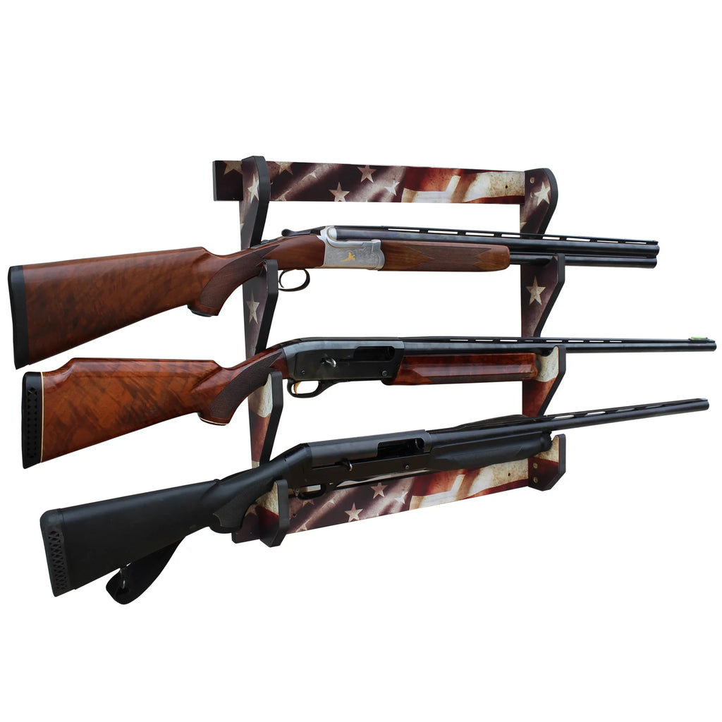 '- Rifle/Shotgun Assembly Indoor Easy Wall Finish Storage Creek Rush Convenient Rack Display Creations 3 Americana