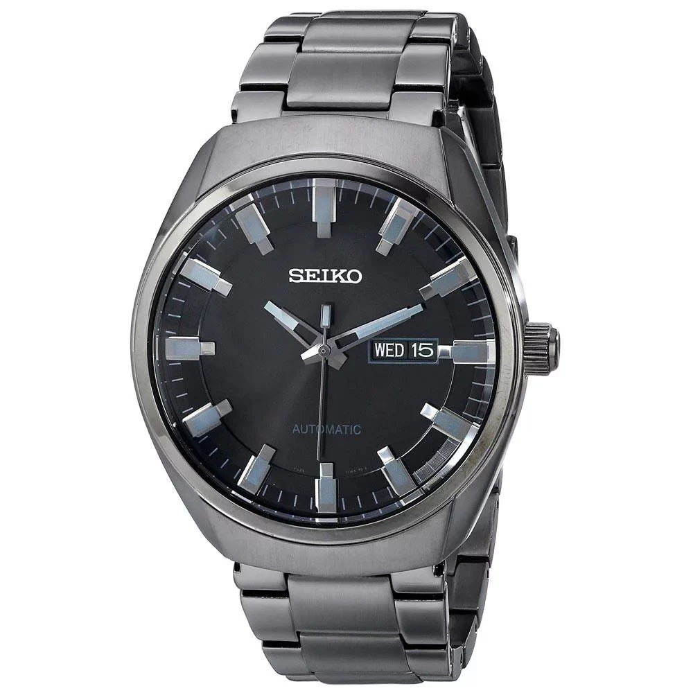 Ion-plated Recraft Black Seiko Men's Black SNKN43 Dial Automatic Watch