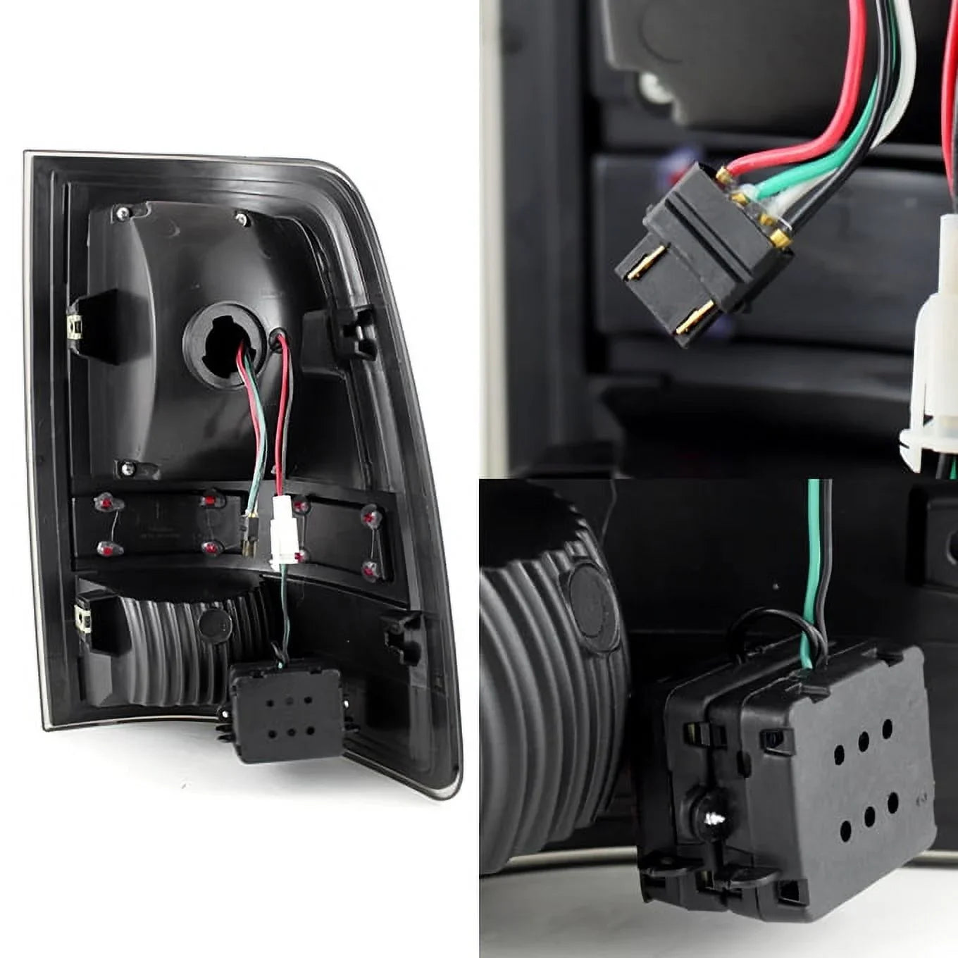 '- LED Lamp 2009-18 Dodge + 2010-18 | 3500 Ram Pickup 1500 Black Pair For Taillights Brake Ram 3Rd LED AKKON 2500