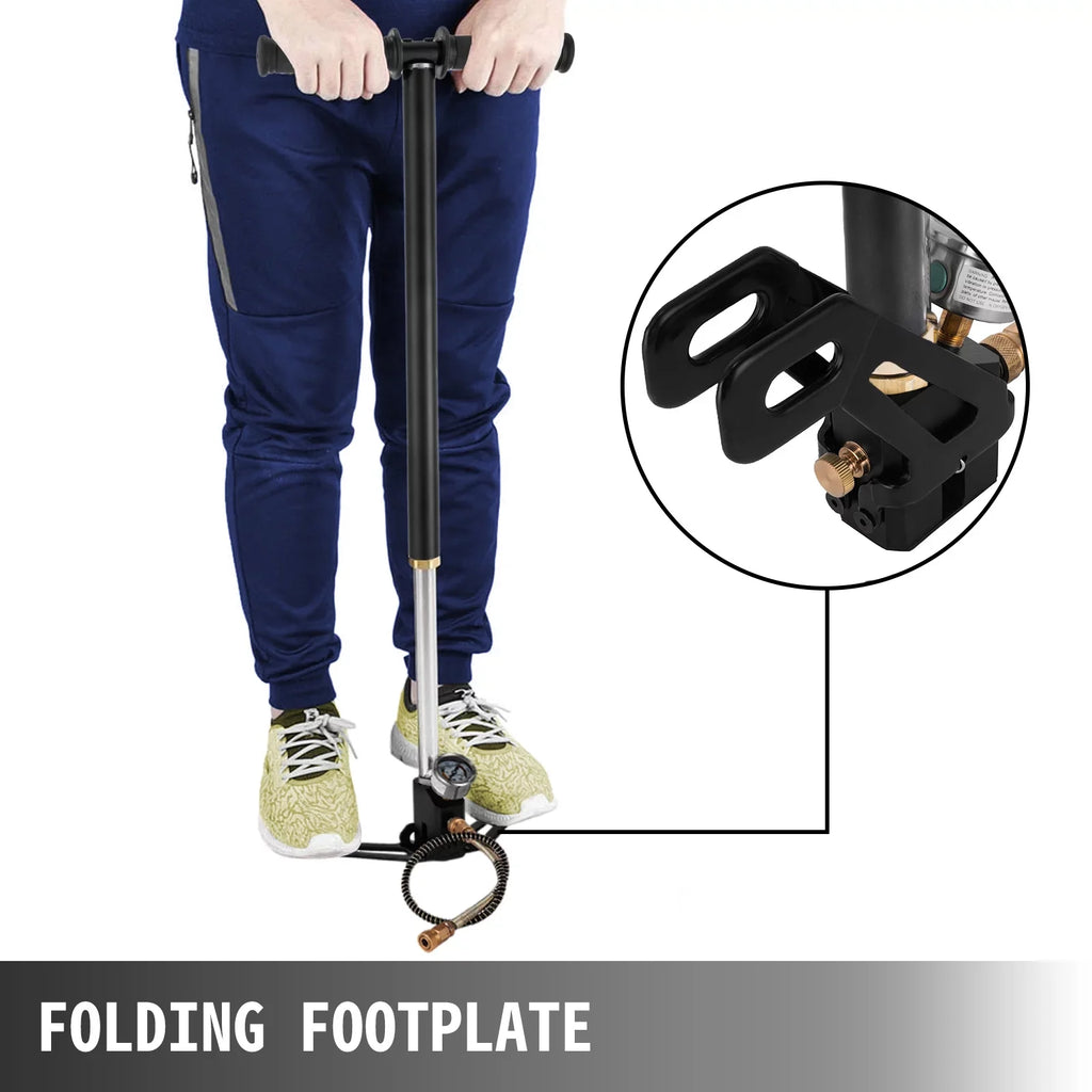 4500PSI Air 3 Pump Gun Rifle Filling Charging PCP Hand Pump Stage Stirrup New Black BENTISM