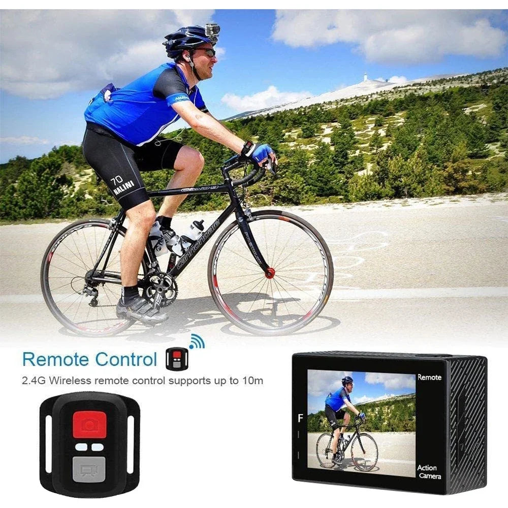 '- Akaso with V50 4K/30fps Wi-Fi Action 20 Box) MP Camera-Native (Open