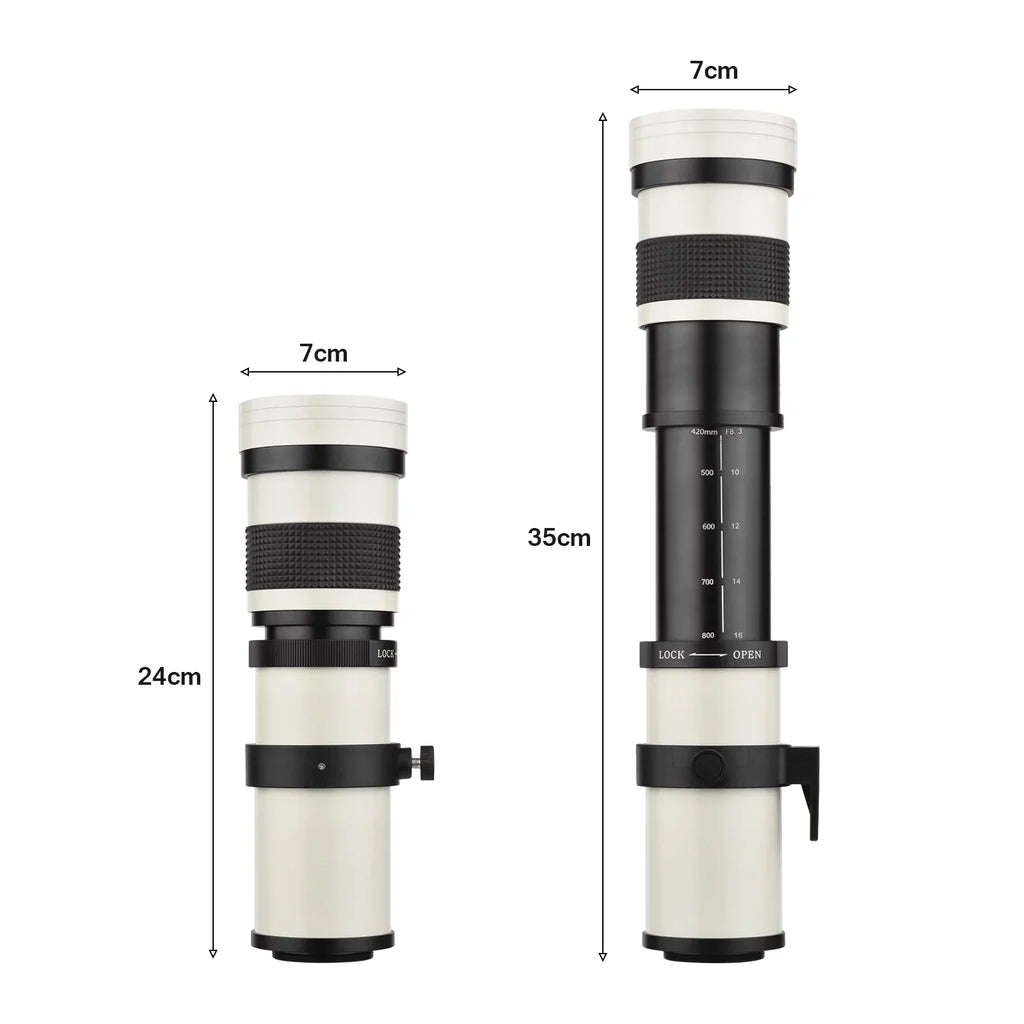 for Pristin F8.3-16 with 420-800mm Nikon Thread T Universal Telephoto Replacement Zoom Lens 14 Fujifilm Mount Cameras Olympus Super MF