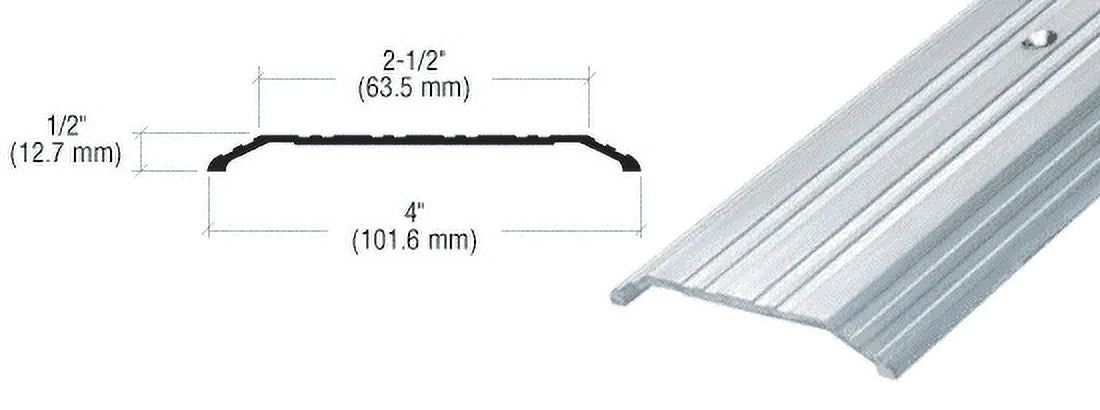CRL Length Threshold in x Saddle - 4" 185" TH014A185 1/2" Aluminum